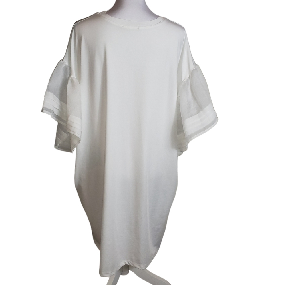 Novelty Print Sequin T-Shirt Mini Dress Size 2X ? Ice Cream Tassels Bell Sleeve - Picture 5 of 14